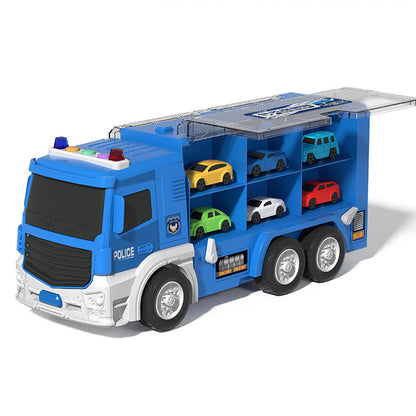 2in1 Tranformierender Autotruck und Rennstrecke mit Autos