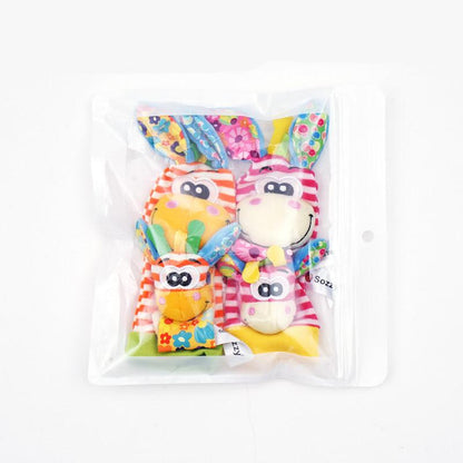 Sensorische Baby Plüschsocken und Armband
