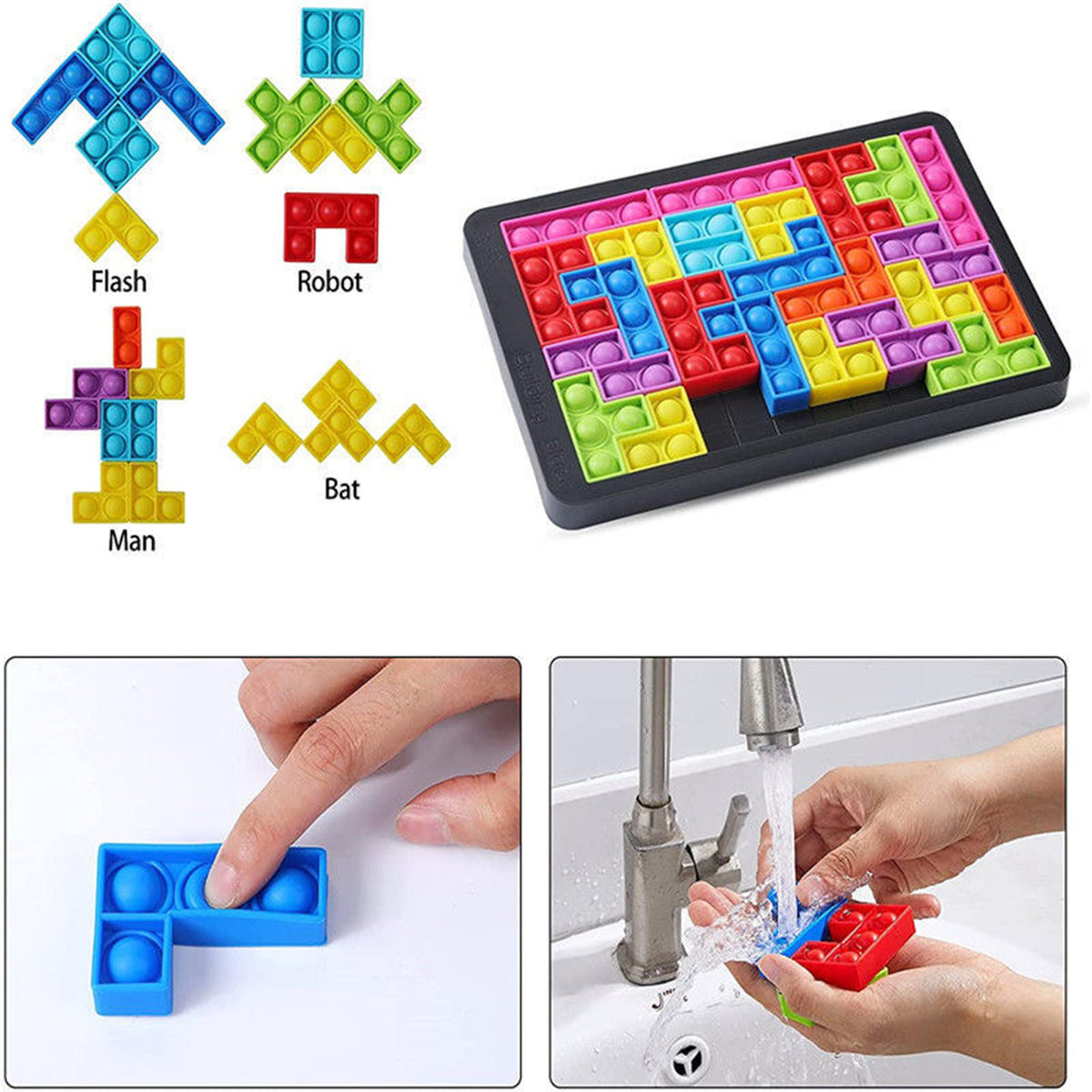 Farbenfrohes Tetris Kinderspiel