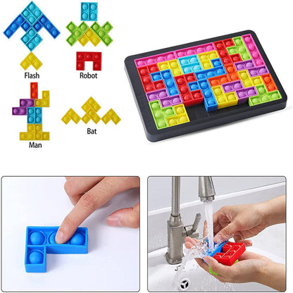 Farbenfrohes Tetris Kinderspiel