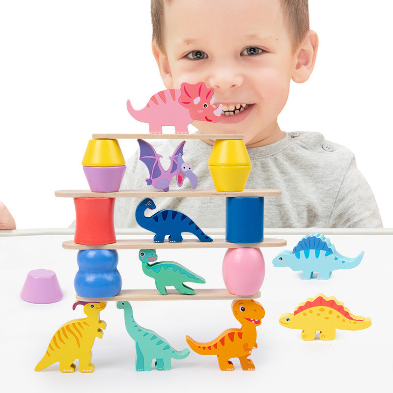 Montessori Dinosaurier Stapelspiel