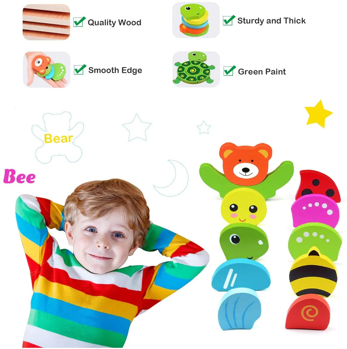 Fördert die Feinmotorik - Montessori-Tierpuzzle