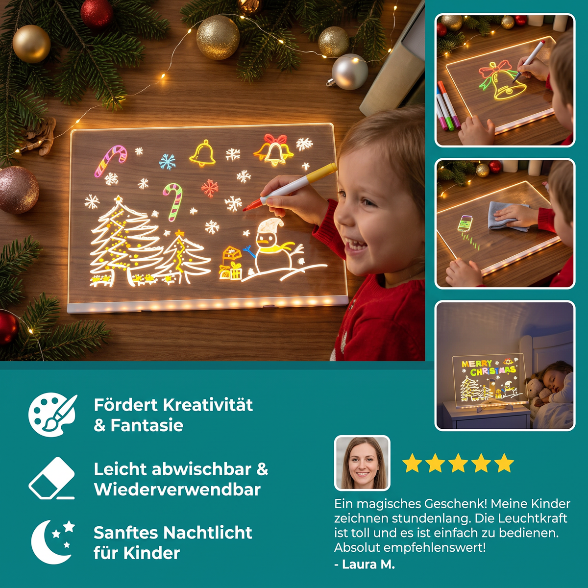 Leuchtendes LED Zeichenbrett für Kinder