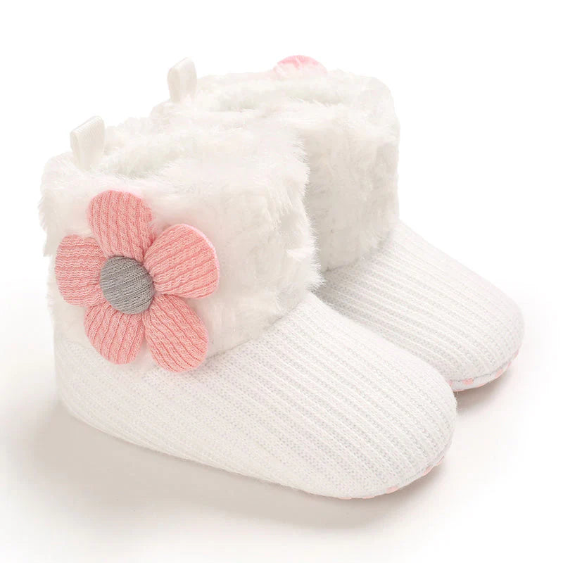 Warme Baby-Winterstiefel – Weiche, gefütterte Hausschuhe mit rutschfester Sohle