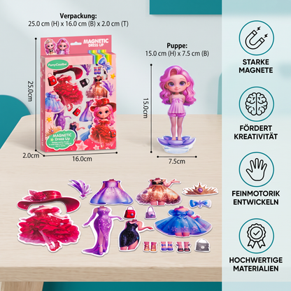 Magnetisches Ankleidepuppen-Set mit austauschbaren Outfits