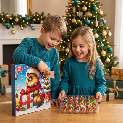 24-Tage-Capybara-Weihnachts-Adventskalender – 24 niedliche Mini-Figuren