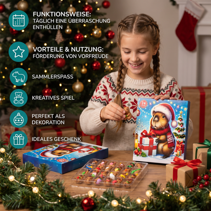 24-Tage-Capybara-Weihnachts-Adventskalender – 24 niedliche Mini-Figuren
