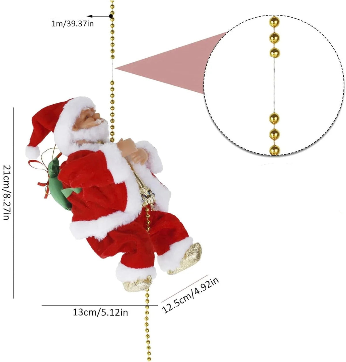 Kletternder Weihnachtsmann Spielzeug