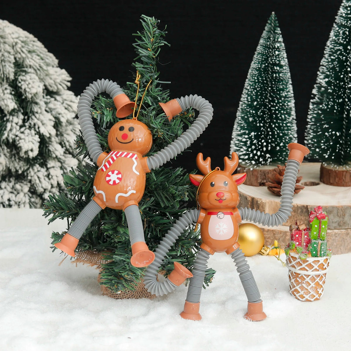 Weihnachtliche Sensorische Saugnapf Baby Spielzeug Figuren