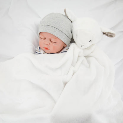 Kuschelige Babydecke mit Hasen-Design – Flauschige Baby Kuscheldecke
