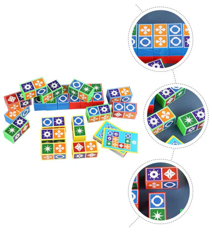 Farbenfrohes Logik-Blockspiel – Muster Erkennen & Richtig Kombinieren