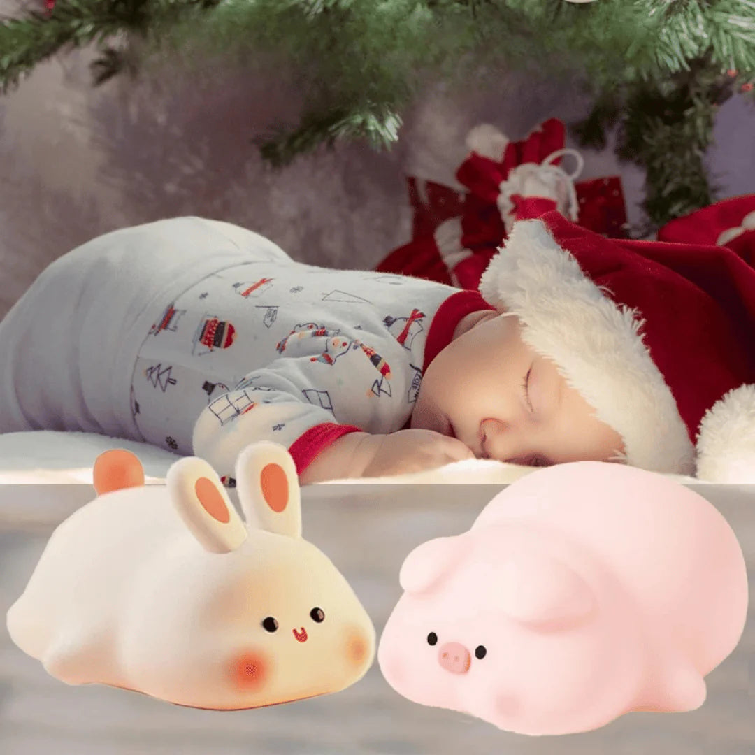 Kuscheliges Nachtlicht für Kinder | Sanftes LED-Licht mit Timer und Tierdesign