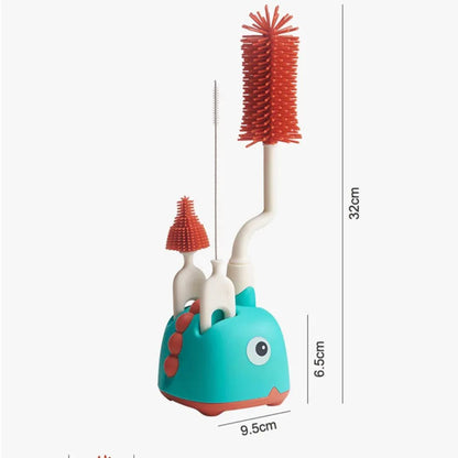 Flaschenbürsten Set für Babyflaschen – 5-teiliges Reinigungsset mit Halter