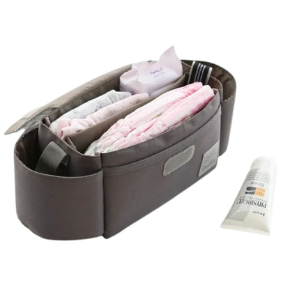 Kinderwagen Organizer Wickeltasche – Kompakte Tasche mit Getränkehalter