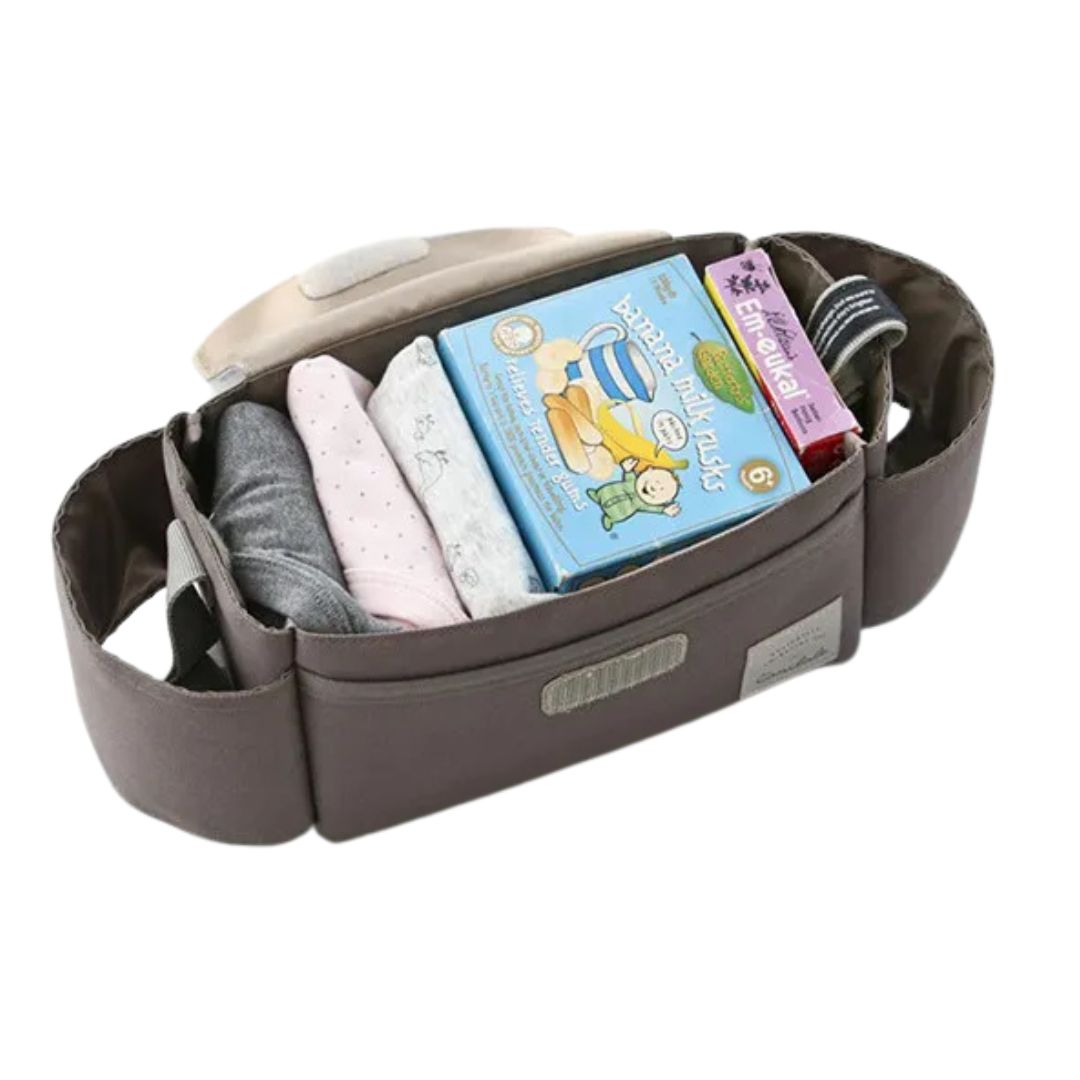 Kinderwagen Organizer Wickeltasche – Kompakte Tasche mit Getränkehalter