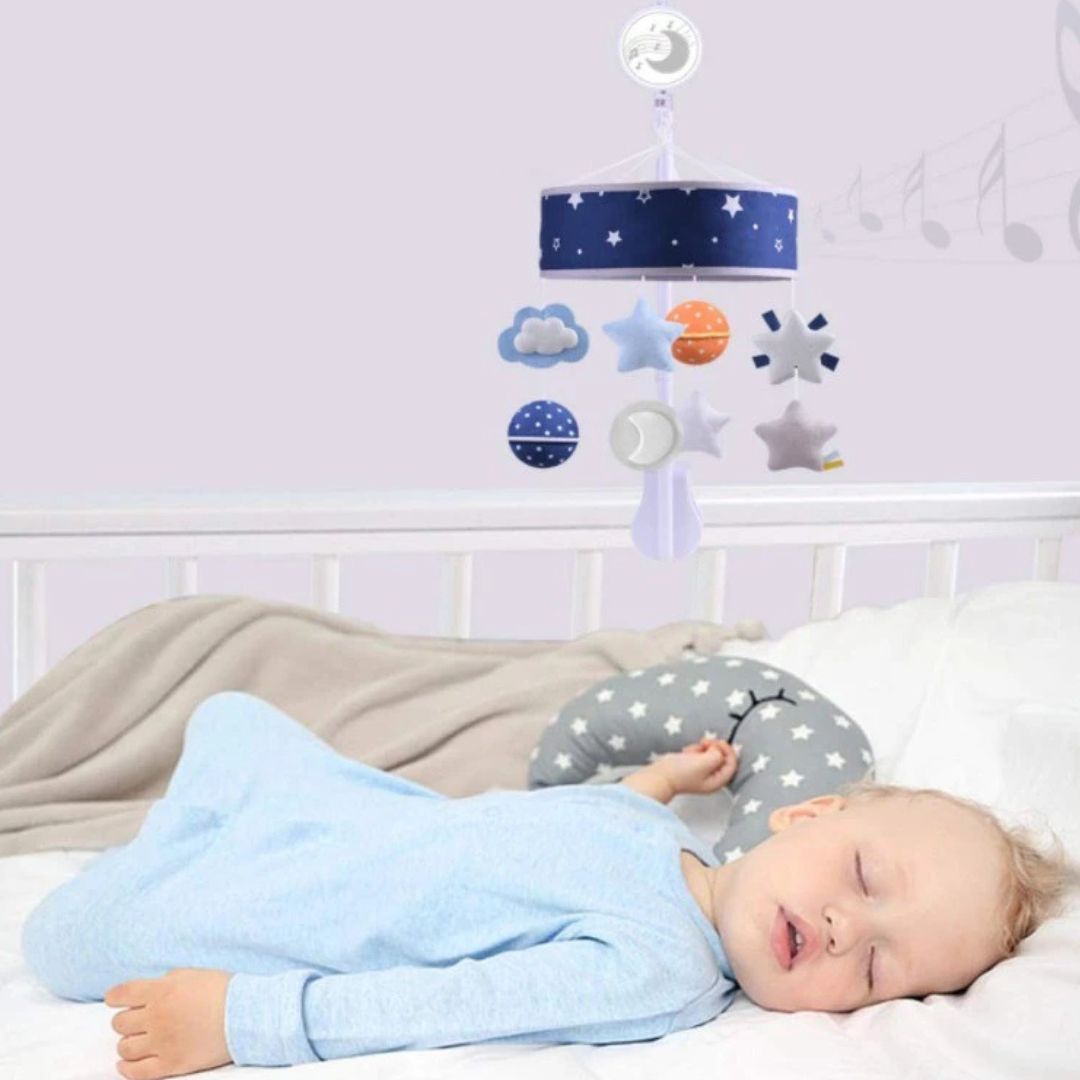 Baby Musik-Mobile mit Sternen – Spieluhr Mobile fürs Babybett