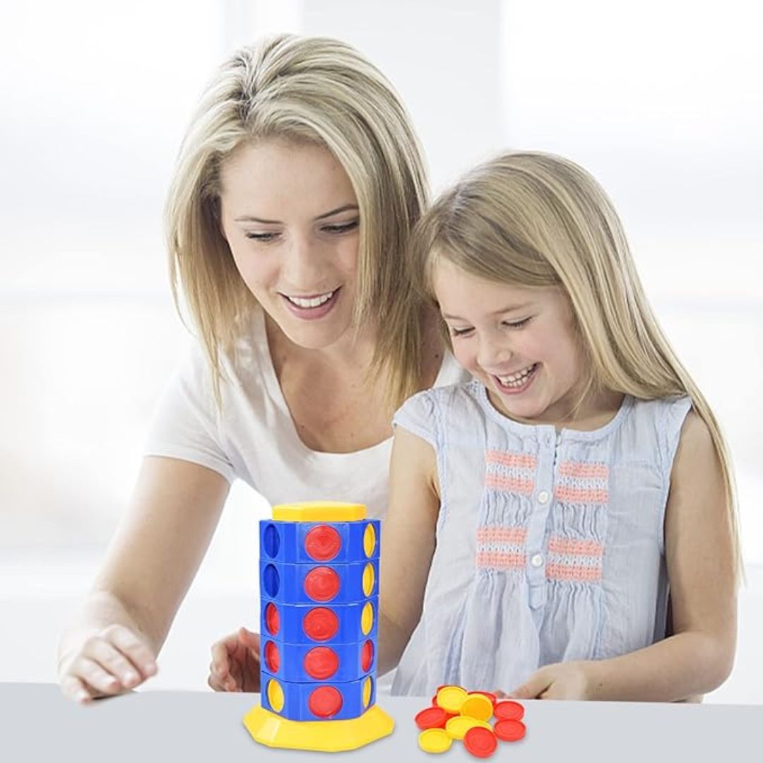 Drehbares 3D-Vier-Gewinnt Spiel für Kinder und Familie