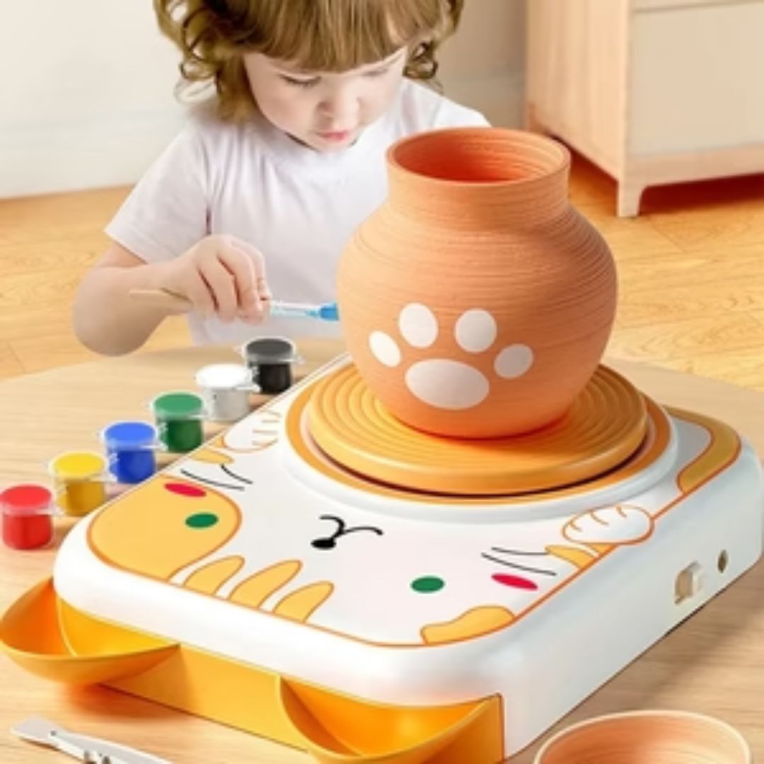 Elektrisches Töpfer-Set für Kinder mit Zubehör