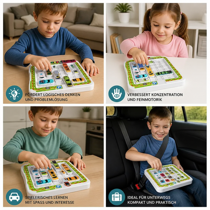 Logisches Denken - Auto Parkplatz Rätsel Spielzeug für Kinder