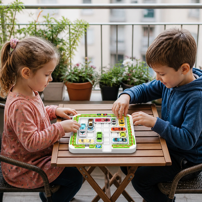 Logisches Denken - Auto Parkplatz Rätsel Spielzeug für Kinder