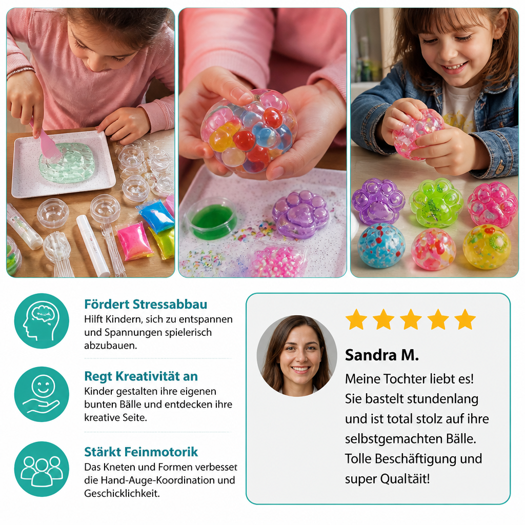 DIY-Anti-Stressball-Bastelset für Kinder – Eigene Squishy-Sensorikbälle herstellen