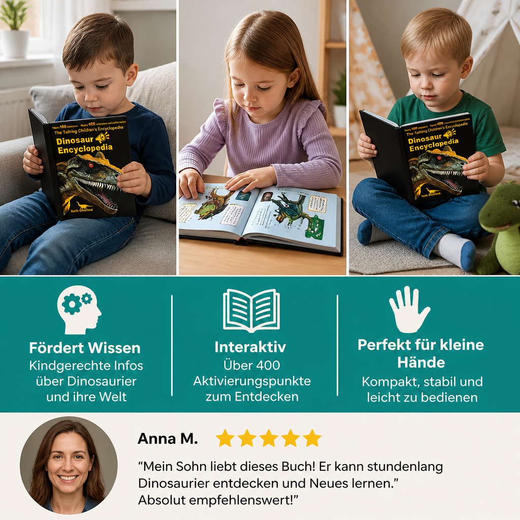 Interaktives sprechendes Dinosaurier-Enzyklopädie-Buch