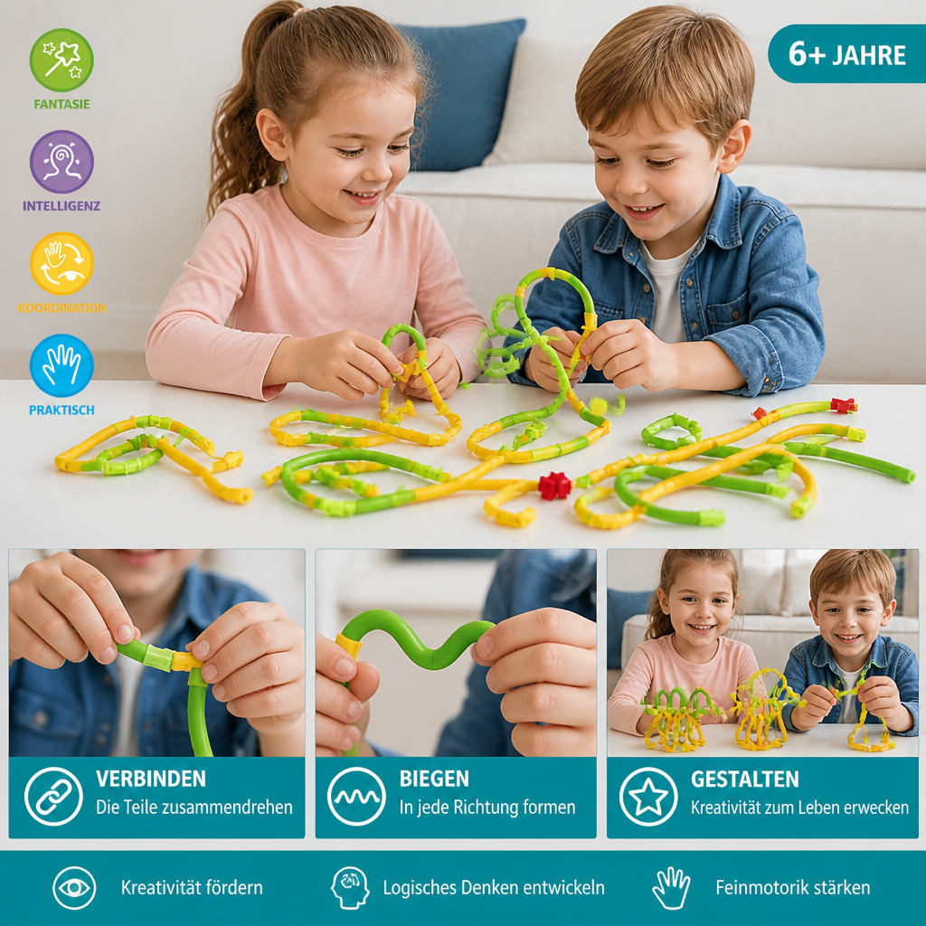 DIY Twisty Sticks – Kreatives 3D-Bauset & MINT-Konstruktionsspiel