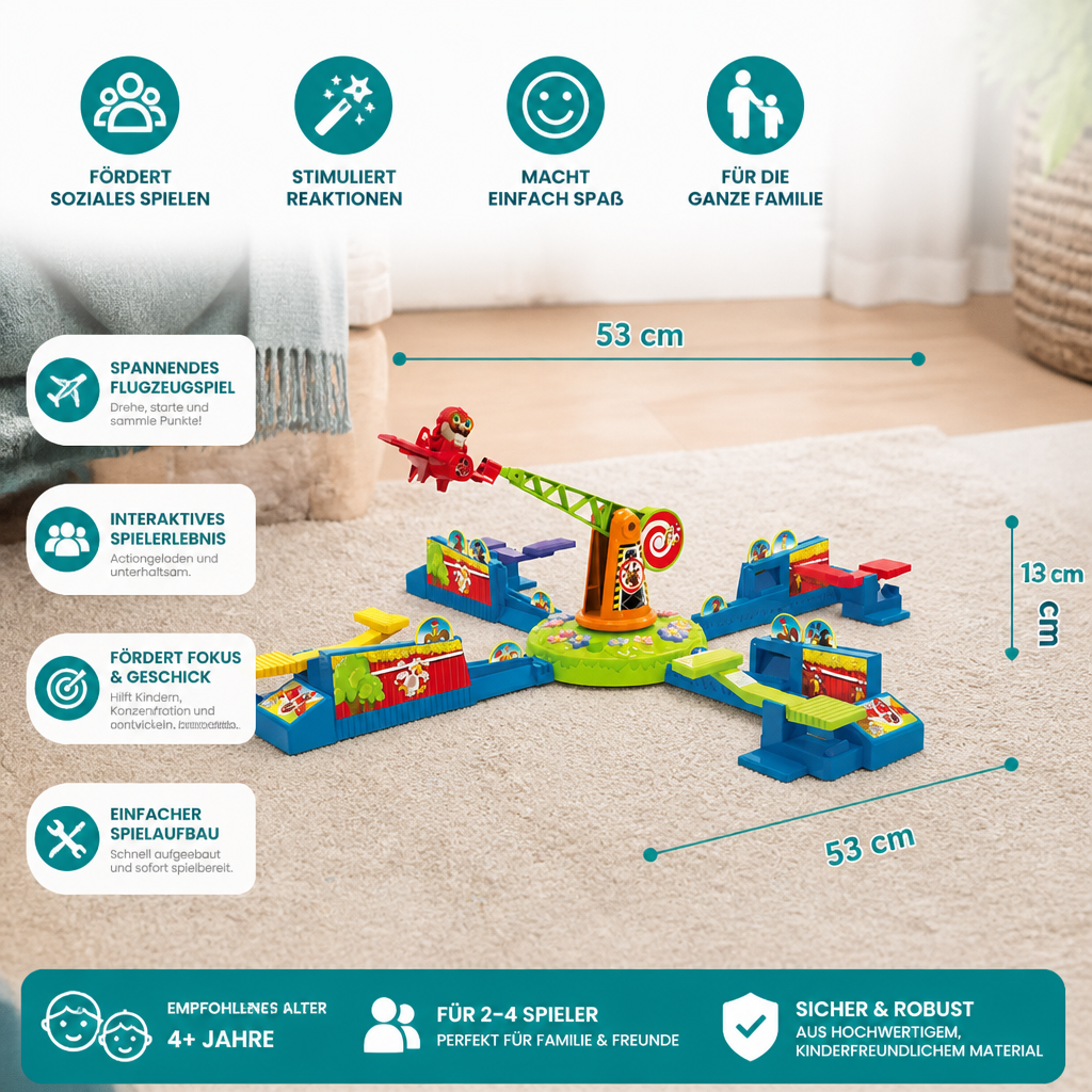 Interaktives Flugzeug-Brettspiel – Spannendes Mehrspieler-Familienspiel