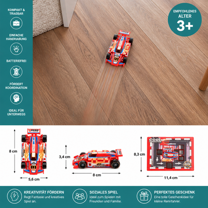 Mini-Rennwagen-Katapult im Taschenformat