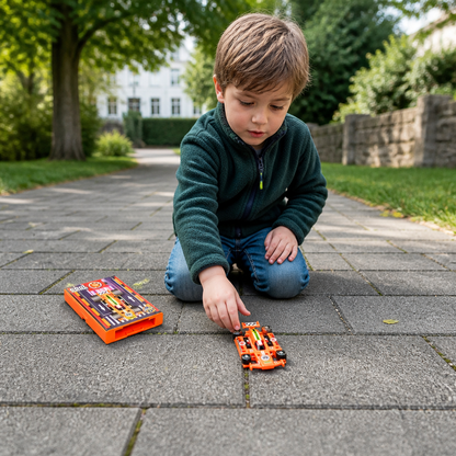 Mini-Rennwagen-Katapult im Taschenformat