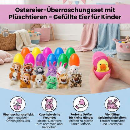 Ostereier-Überraschungsset mit Plüschtieren – Gefüllte Eier für Kinder