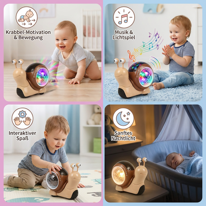 Leuchtende und Musik Spielende Schnecke Krabbelspielzeug