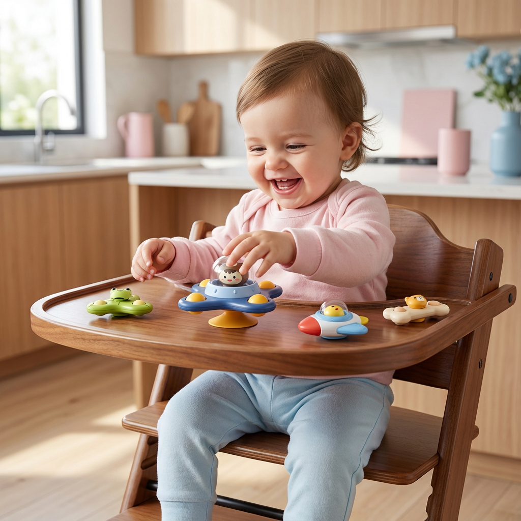 Montessori Saugnapf Spinner – Rotierendes Lernspielzeug