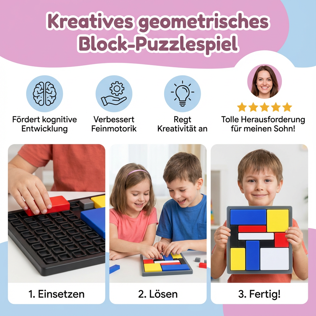 Kreatives geometrisches Block-Puzzlespiel