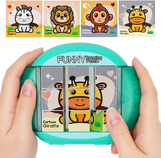 Endloser Puzzlespaß – Drehpuzzle für Kinder mit Tieren