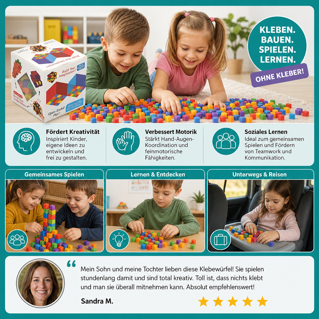 Kreative sensorische Klebewürfel – Sticky Cubes