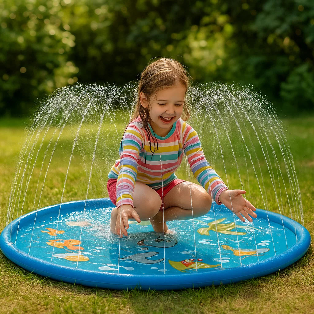 Kinder Pool mit Wasserfontänen