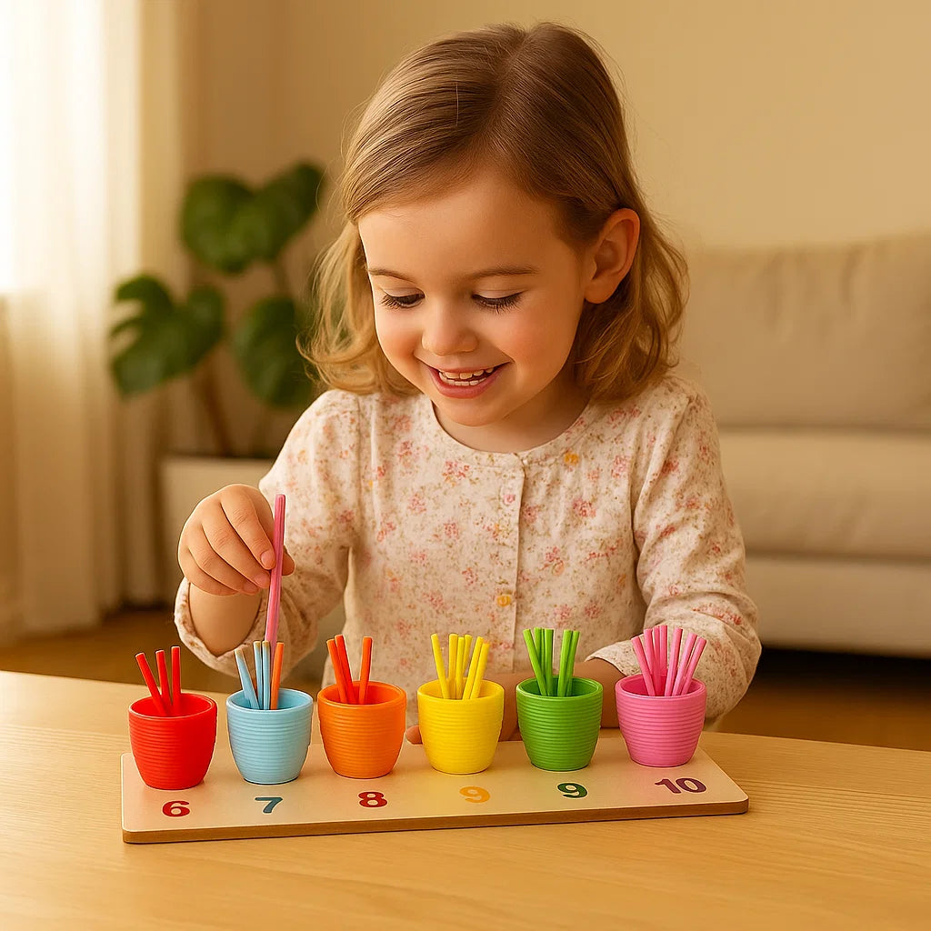 Mathematisches Zahlen und Farben Lern Set für Kinder