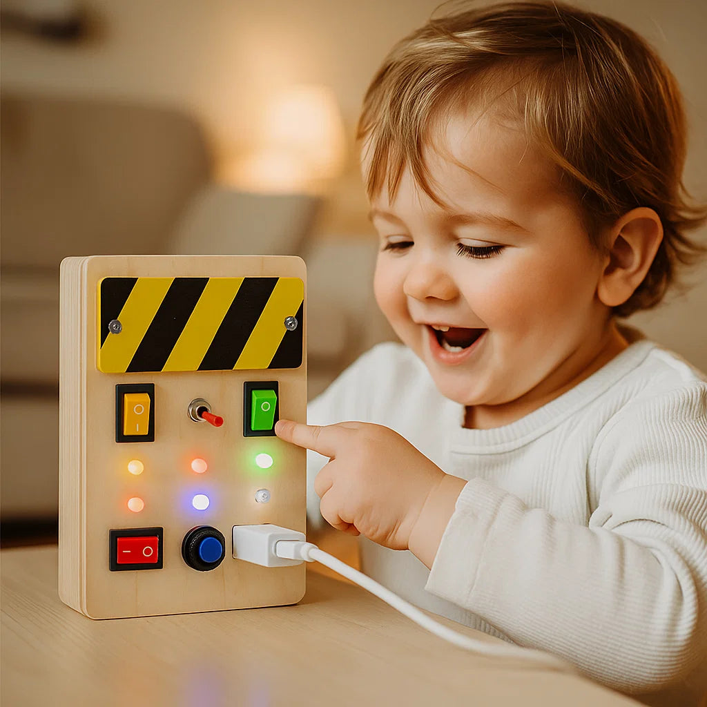 Montessori Beschäftigungs Tafel aus Holz
