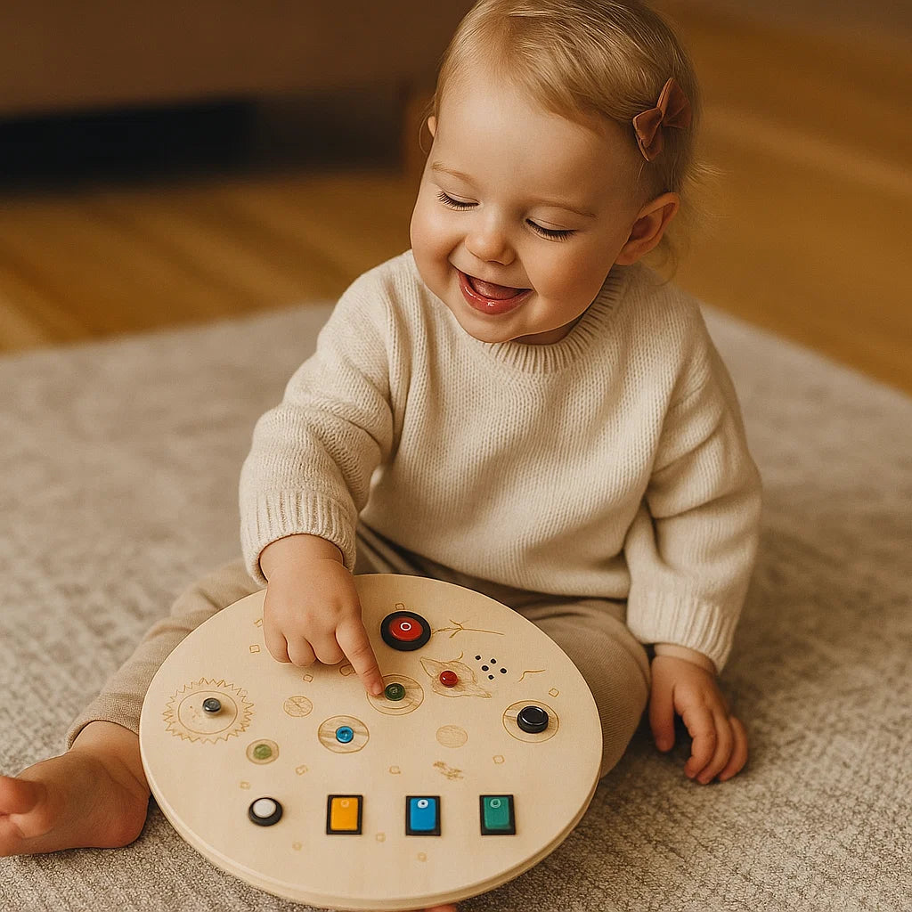 Montessori Beschäftigungs Tafel aus Holz