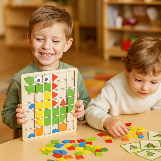 Montessori Mosaik Puzzle Farben und Formen Spiel