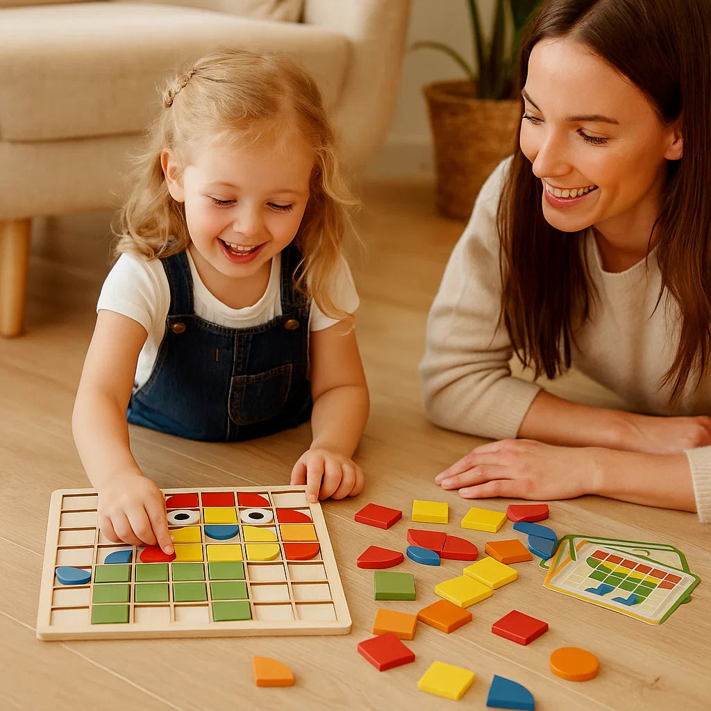 Montessori Mosaik Puzzle Farben und Formen Spiel