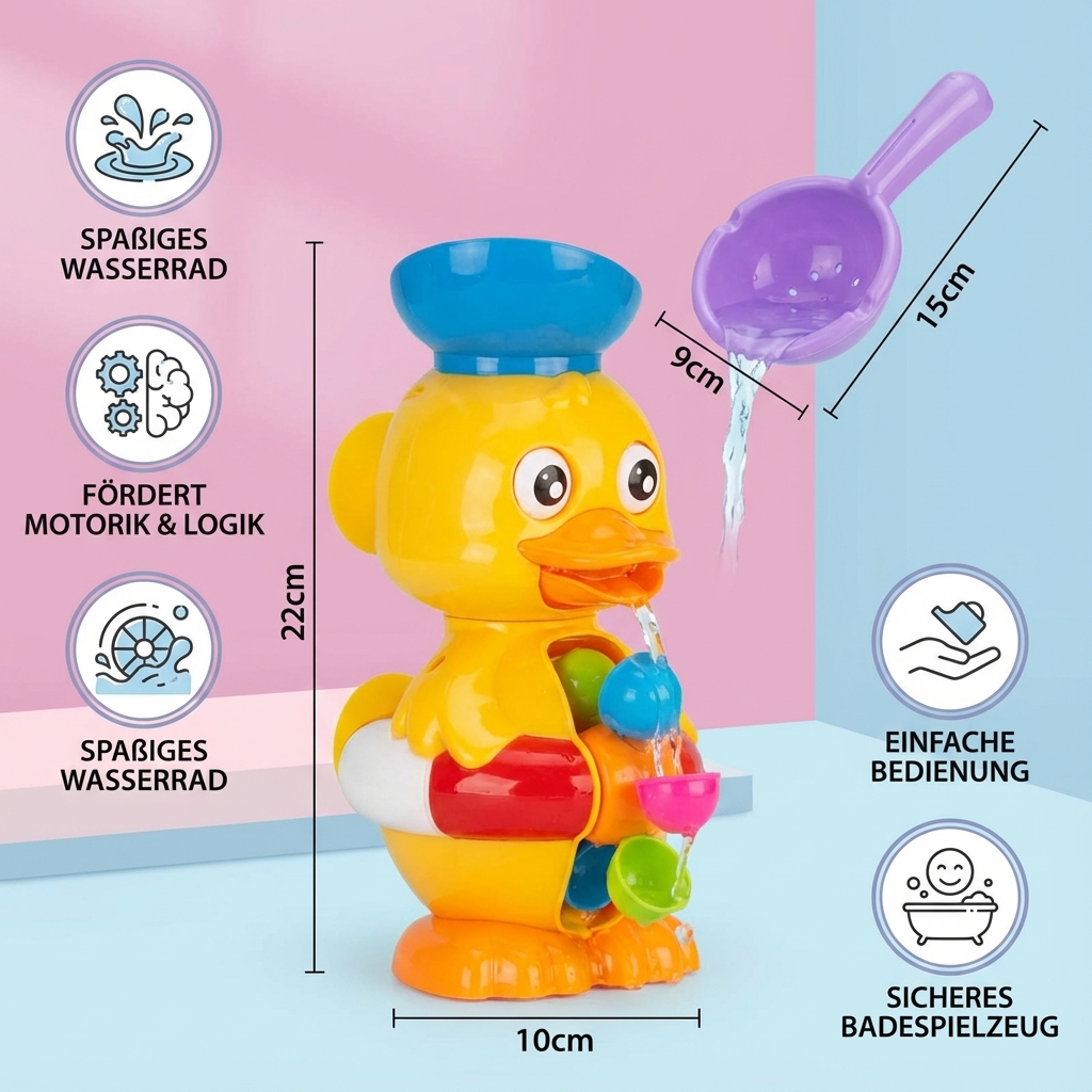 Wasserrad Badeente Spielzeug