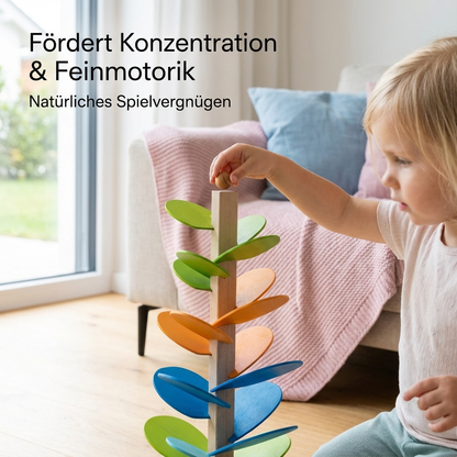 Montessori Regenbogen Murmel Holzturm