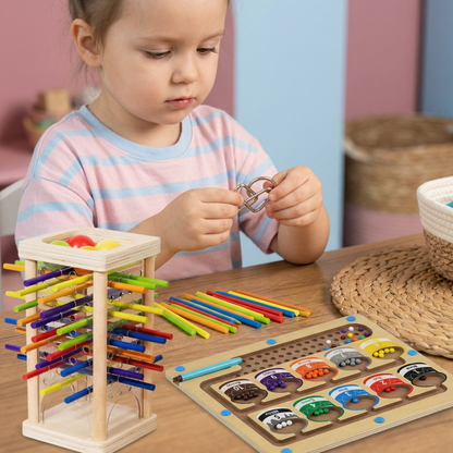 3-Teiliges Montessori Spiel- & Entwicklungs Rätselset für Kinder