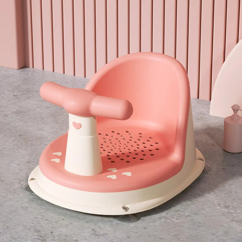 Drehbarer Baby Badesitz mit Griff – Rutschfester Wannensitz
