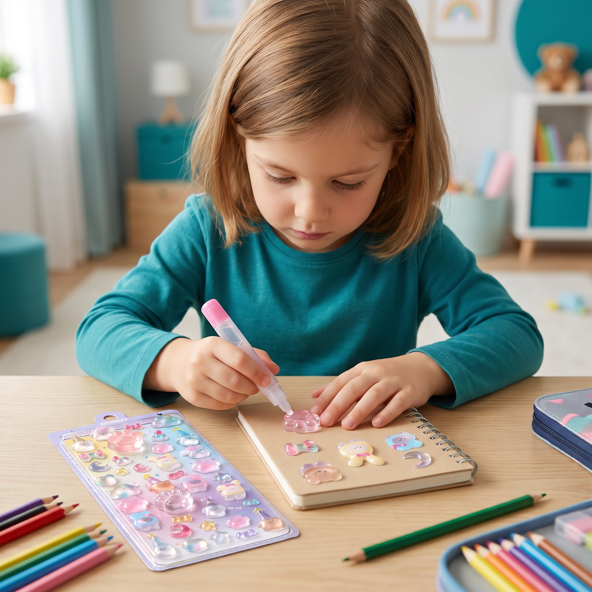 3D-Pfoten-Sticker – Niedliche weiche Puffy-Sticker für Kinder