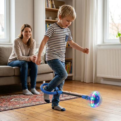 3-in-1 LED-Springball mit Sprungzähler & Timer für Kinder