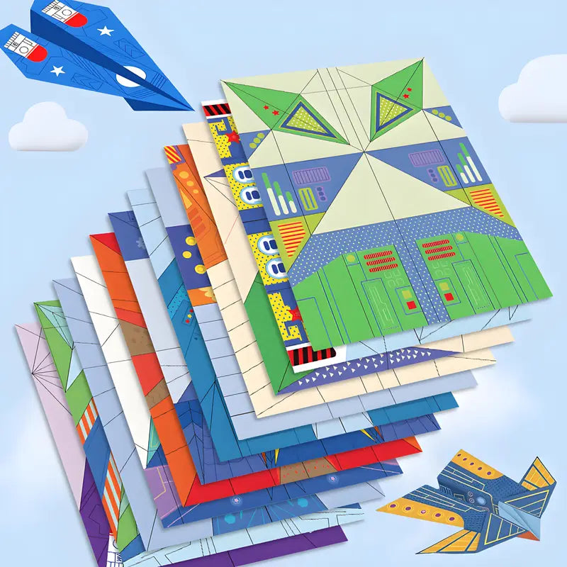 Papier Flieger Bau Set mit Anleitungen
