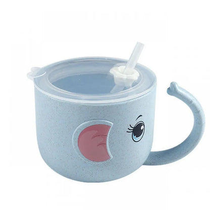 Kinder Trinkbecher mit Strohhalm
